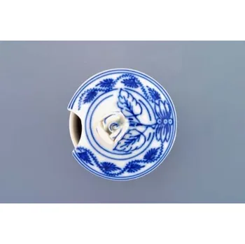 Nádoba na olej a ocet Cibulák Víčko s výřezem k hořořčičníku 0,10 l originální cibulákový porcelán Dubí, cibulový vzor