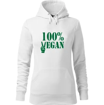 Dámská mikina DOBRÝ TRIKO Dámská mikina s potiskem 100% vegan Velikost dámské mikiny: L, Barva: Bílá