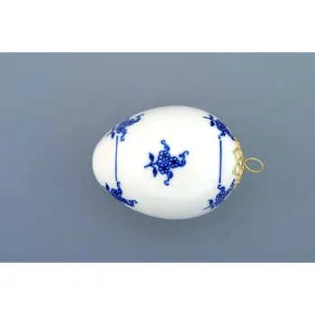 Velikonoční dekorace Cibulák velikonoční vajíčko závěsné 7,5 cm originální cibulákový porcelán Dubí, cibulový vzor