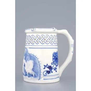 Jednorázové nádobí Cibulák korbel prolamovaný s reliéfem 0,40 l český porcelán Dubí 2.jakost