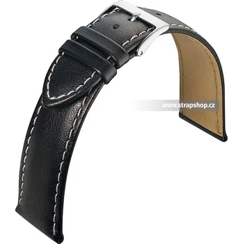 Řemínek na hodinky Řemínek k hodinkám EULIT Taurus černá / bílá (01) 20 mm pánský