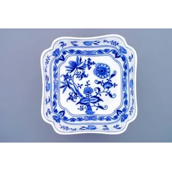 Cibulák mísa salátová čtyřhranná vysoká 24 cm originální cibulákový porcelán Dubí, cibulový vzor,