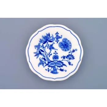 Cibulák podšálek zrcadlový nízký ZC/2 12,4 cm originální cibulákový porcelán Dubí, cibulový vzor,