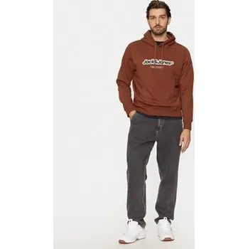 Pánská mikina Jack & Jones Mikina Vesterbro 12265766 Hnědá Relaxed Fit M