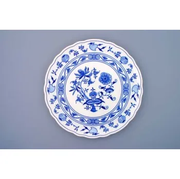 Jednorázové nádobí cibulák talíř dortový 31 cm originální český porcelán Dubí, 2.jakost