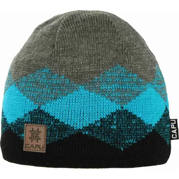 Čepice Capu 1680D M - černá/modrá UNI čepice