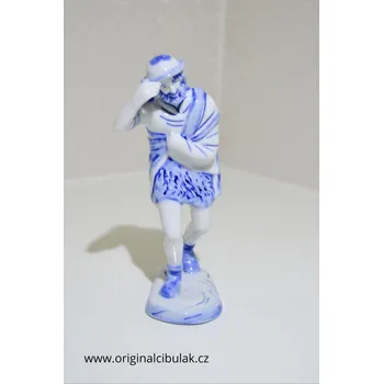 Figurína cibulák pocestný 17 cm originální český porcelán Dubí Royal Dux Bohemia
