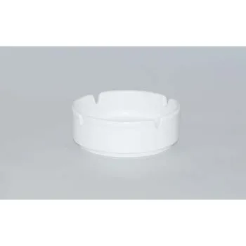 Sada nádobí Popelník porcelán bílý reklamní kulatý 10 cm Český porcelán Dubí