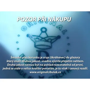 Jednorázové nádobí detail známky