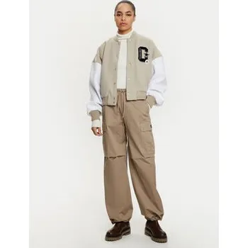 Dámské oblečení Converse Kalhoty z materiálu 10026957-A03 Béžová Relaxed Fit S