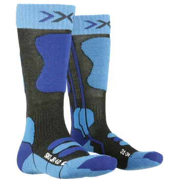 X-Bionic X-SOCKS® Ski Junior 4.0 XS-SS00W19J-G285 - anthracite melange/electric blue 27-30