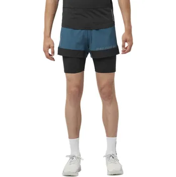Pánské kraťasy Salomon Cross 2IN1 Shorts M LC2197500 - deep dive/deep black XXL