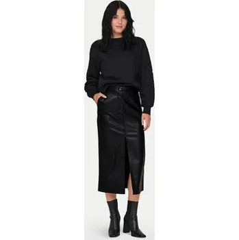 Dámská sukně ONLY Sukně z imitace kůže Heidi 15322539 Černá Regular Fit M