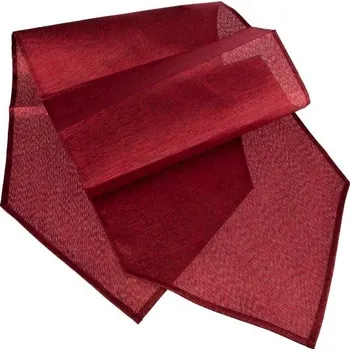 Jednorázový ubrus Sváteční běhoun - červený třpytivý - 136 x 33 cm