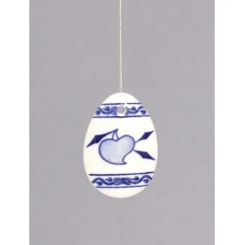 Velikonoční dekorace Cibulák velikonoční vajíčko závěsné 5,5 cm originální cibulákový porcelán Dubí, cibulový vzor,