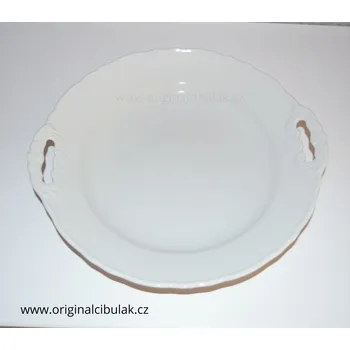 Sada nádobí talíř koláčový s uchy bílý 28 cm porcelán Dubí
