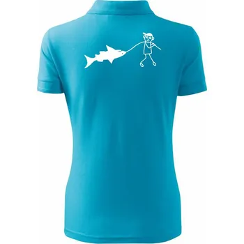 Velký rybář - Polokošile dámská Pique Polo - XL ( Světlý tyrkys )