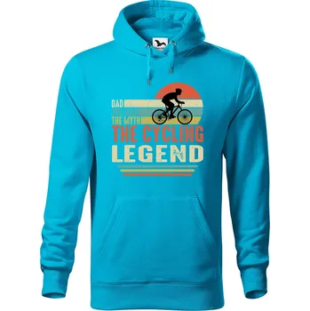 Pánská mikina DOBRÝ TRIKO Pánská mikina s potiskem Cycling legend Velikost pánské mikiny: S, Barva: Tyrkysová
