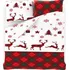 Povlečení Kvalitex Sobi bílé/červené 140 x 200, 70 x 90 cm zipový uzávěr