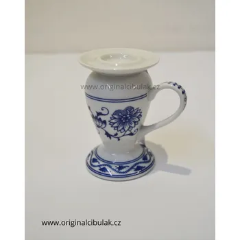 Talíř svícen s ouškem cibulák Henriette 9 cm henrieta Saphyr Thun cibulákový porcelán Nová Role