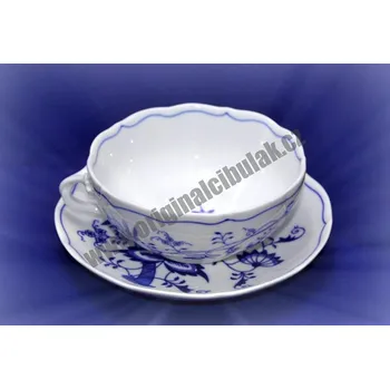 Jednorázové nádobí cibulák šálek + podšálek bujón s 1 ouškem 0,30 l český porcelán Dubí 2.jakost