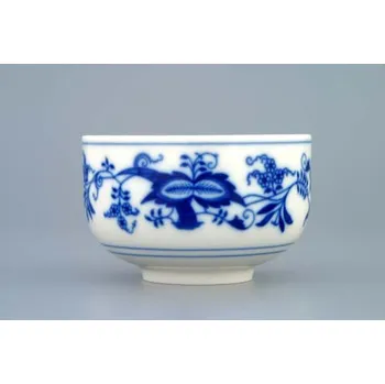 Cibulák šálek rovný bez ouška 0,125 l originální cibulákový porcelán Dubí, cibulový vzor,