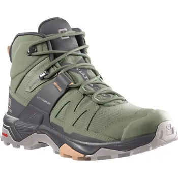 Dámská treková obuv Salomon X Ultra 4 Mid GTX W L41625100 - oil green/magnet/almond cream 36