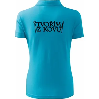 Tvořím z kovu - Polokošile dámská Pique Polo - XS ( Světlý tyrkys )