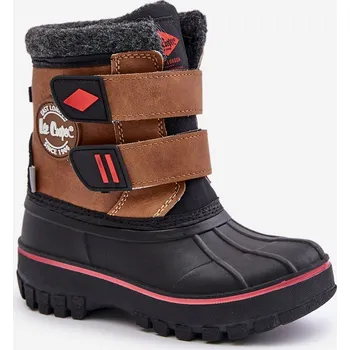 Dětská móda Dětské Sněhule Na Suchý Zip Lee Cooper LCJ-24-44-2864K Barva: Béžová, Velikost: 32