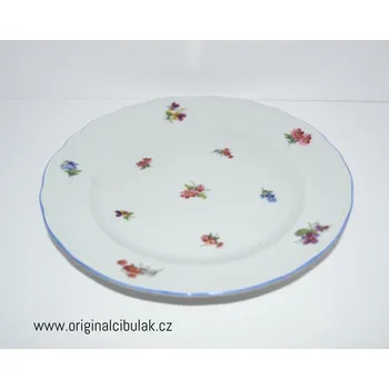 Talíř talíř dezertní 19 cm házenka Rakouská modrá linka český porcelán Dubí