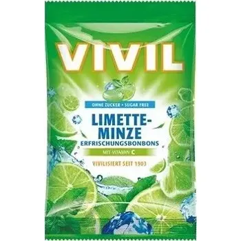 Bonbon Vivil Limetka-peprmint+vit.C bez cukru 120g
