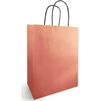 Dárková krabička Papírová taška - bronzová kraftová - 18 x 22 cm