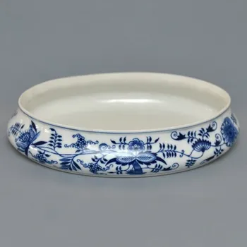 Nádoba na olej a ocet Cibulák Spodní díl bonboniéry oválné na 1 kg 29 cm originální cibulákový porcelán Dubí, cibulový vzor,