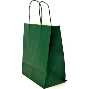Dárková krabička Papírová taška tm.zelená - 20 x 25 cm
