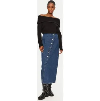 Dámská sukně Vila Džínová sukně Sym 14099725 Modrá Regular Fit 34