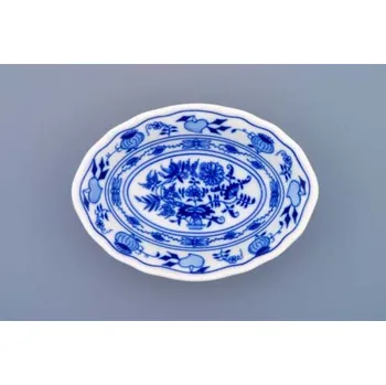 Cibulák miska raviere oválná 15 cm originální cibulákový porcelán Dubí, cibulový vzor,