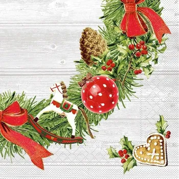 Papírový ubrousek Mank Ubrousek Airlaid 40x40 cm 4V - advent - 1 ks