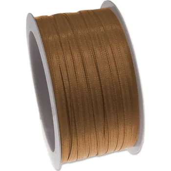 Stuha Saténová stuha 3 mm - kávová - 1m