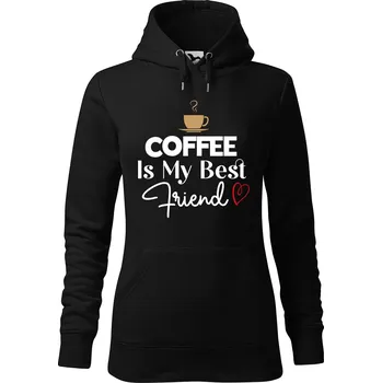 Dámská mikina DOBRÝ TRIKO Dámská mikina s potiskem Coffee is my friend Velikost dámské mikiny: S, Barva: Černá