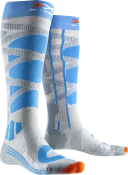 Dámské ponožky X-Bionic X-SOCKS® Ski Control 4.0 W XS-SSKCW19W-G160 - grey melange/turquoise 35/36