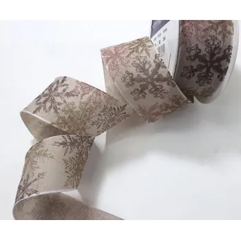 Stuha Stuha látková - vločky - hnědá - 25 mm/1 m