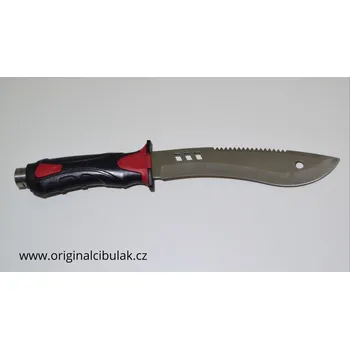 Kuchyňský nůž nůž kuchynský lovecký masivní s pilkou modrý