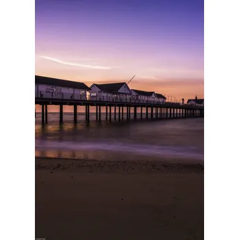 Obraz Plakát Molo při východu slunce bez rámu 29,7 x 42 cm