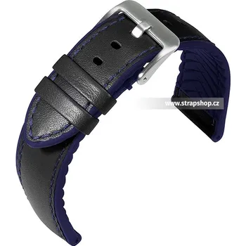 Řemínek na hodinky Řemínek k hodinkám EUTec Waterproof modrá / černá (50) 20 mm