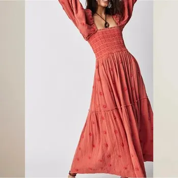 Dámské šaty Boho šaty s gumičkovým topem Velikost: L, Barva (Varianta): Barva 12