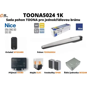 Toona5024 1K - sada pohonu Toona pro jednokřídlou bránu