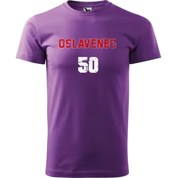 Pánské oblečení DOBRÝ TRIKO Pánské tričko s potiskem Oslavenec 50 Velikost: 2XL, Barva: Fialová
