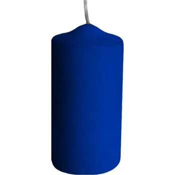 Svíčka LIMA svíčka válcová 5x10 cm - tm.modrá