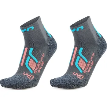 Dámské ponožky UYN Trekking Approach Low Cut 2prs Pack W S100352G357 - grey/turquoise 35/36