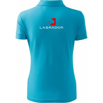 Labrador logo - Polokošile dámská Pique Polo - 3XL ( Světlý tyrkys )